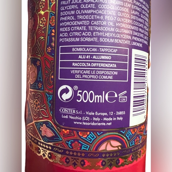 Tesori L’Oriente Persian Dream Aromatic Bath Cream Pomegranate & Red Tea 16.9 fl - Picture 7 of 9